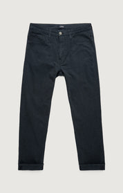 Charisma Relaxed Straight Pants in Navy Herringbone