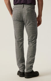 Verona Slim Leg Chino Pants in Taupe Elite Check