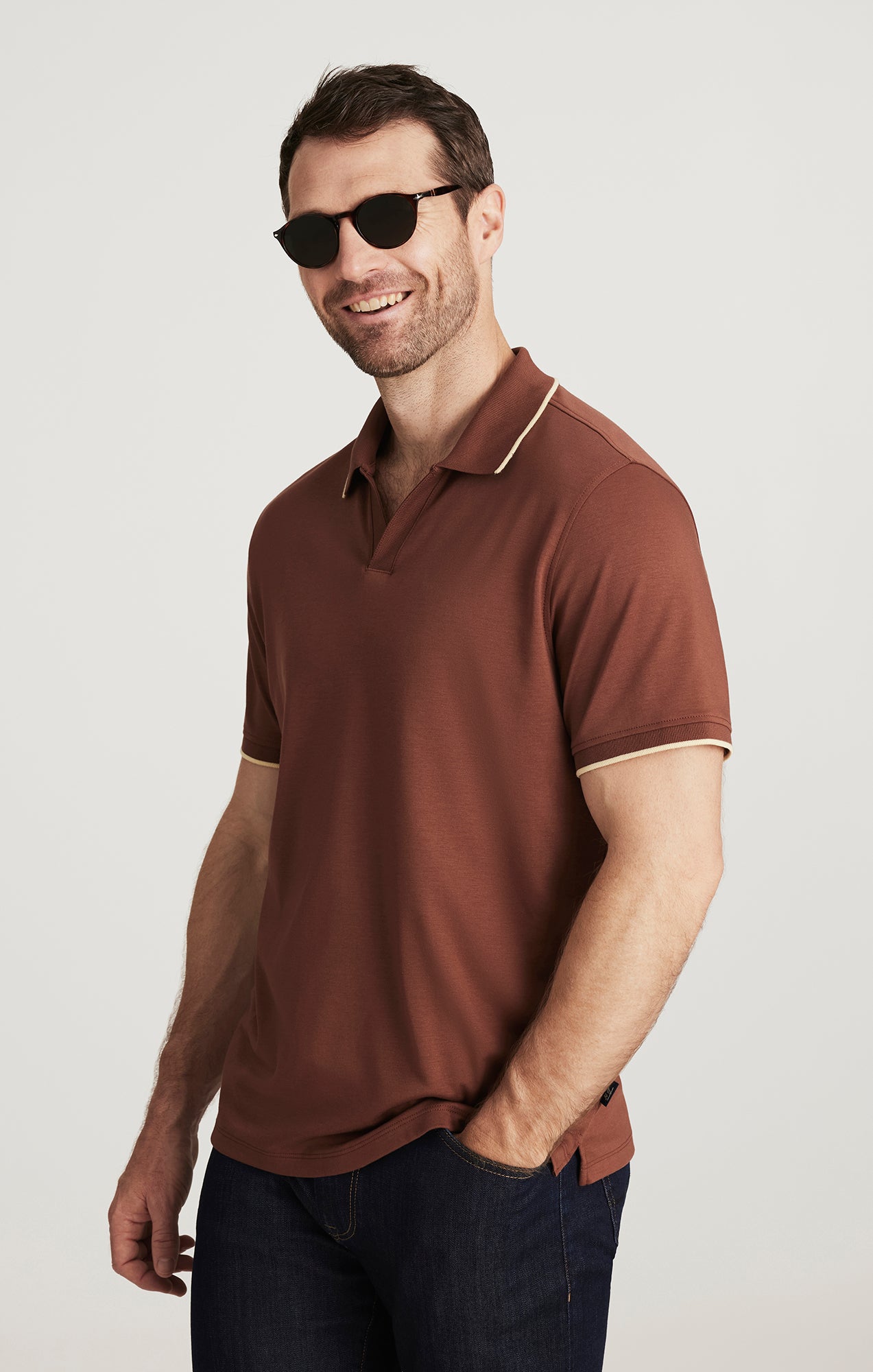 Riviera Polo Shirt in Cappuccino