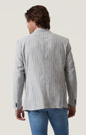 Matteo Checked Blazer in Grey Melange