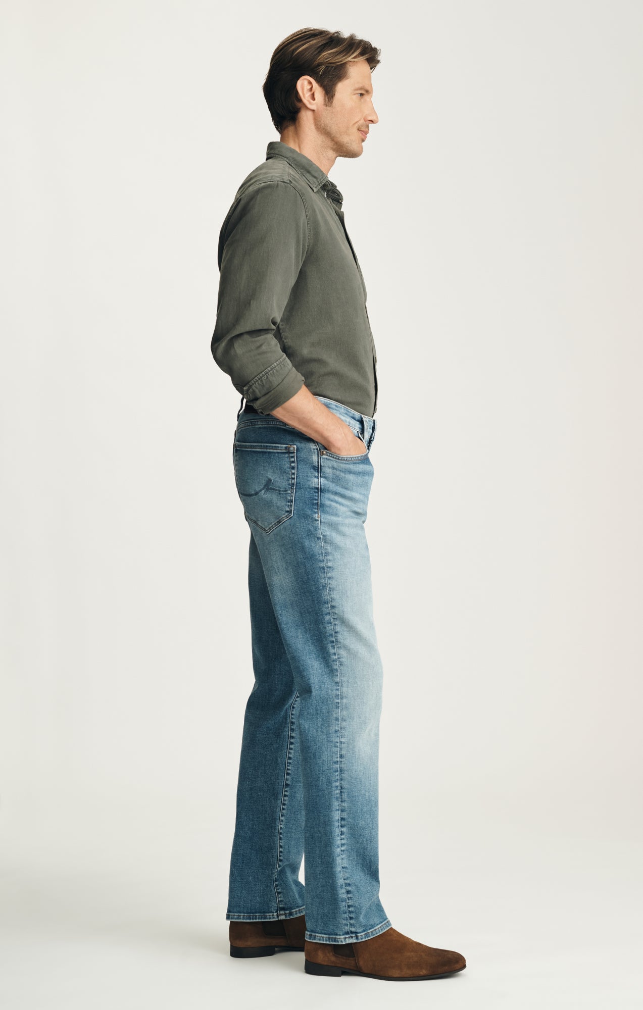 Cash Bootcut Jeans In Light Brushed Vintage