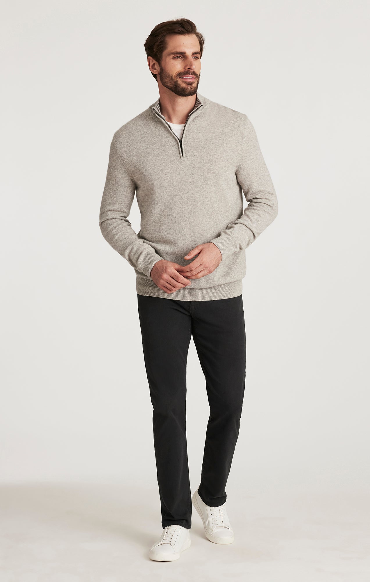 Courage Straight Leg Pants in Charcoal Diagonal