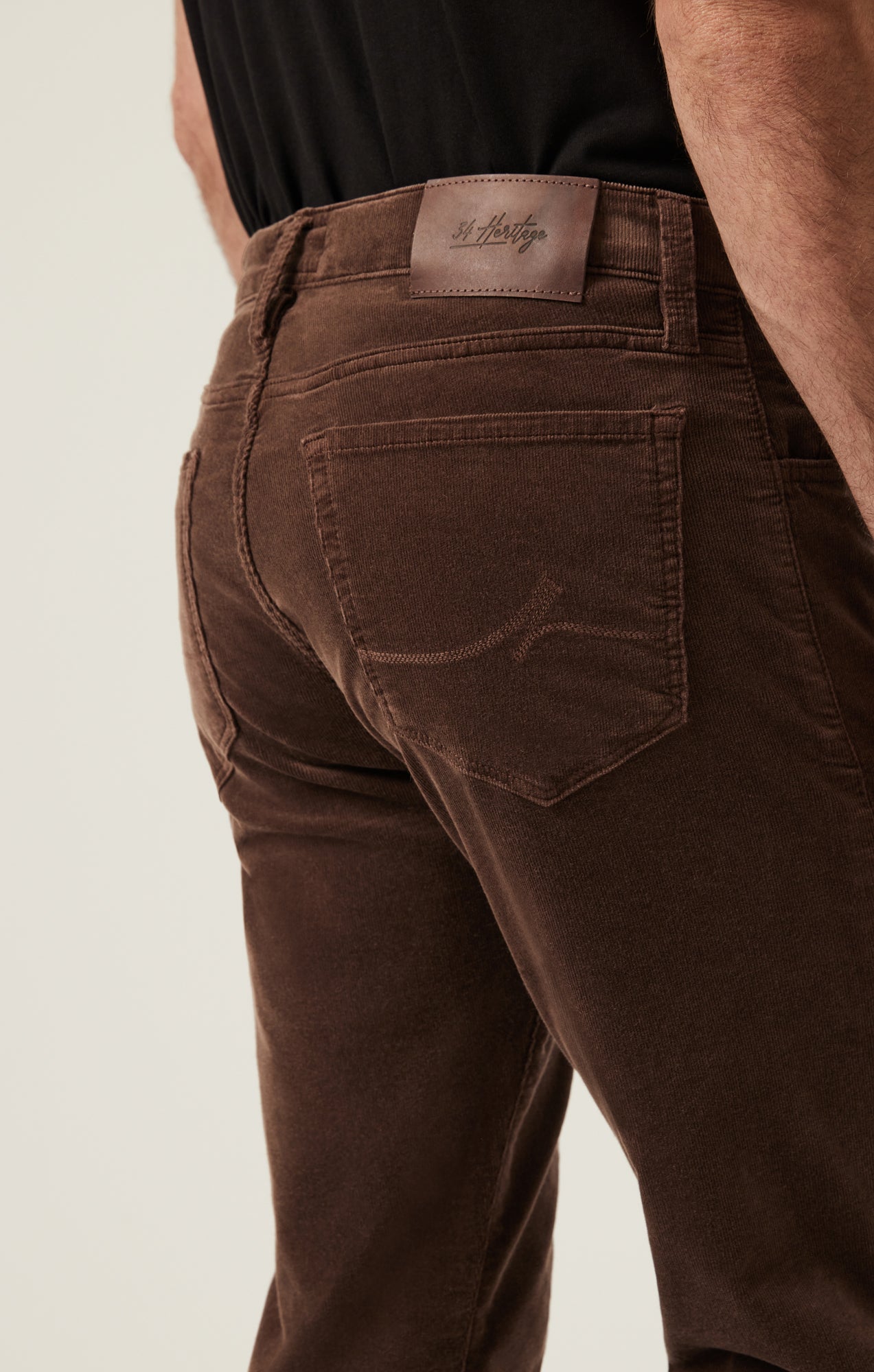 Charisma Relaxed Straight Pants in Brown Cord