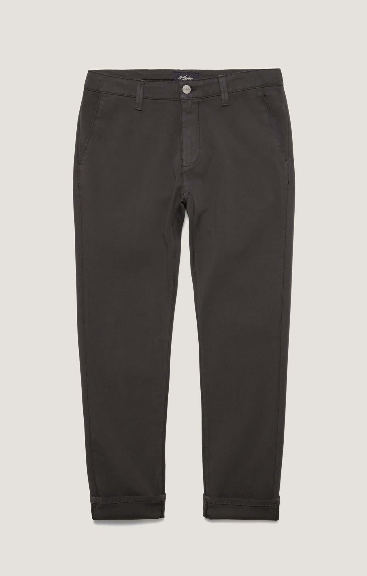 34 Heritage Men's Verona Straight Leg Chino Pants in Dark Grey