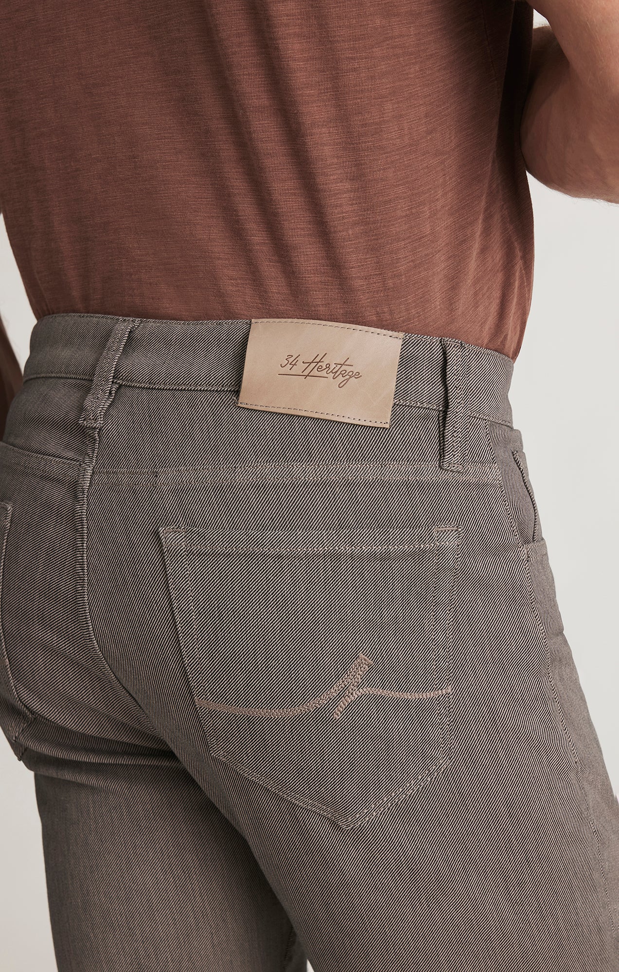 Courage Straight Leg Pants in Dove Grey Diagonal