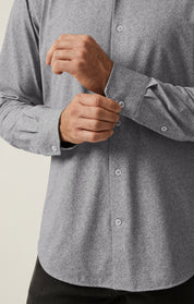 Pied Poule Shirt In Grey Melange