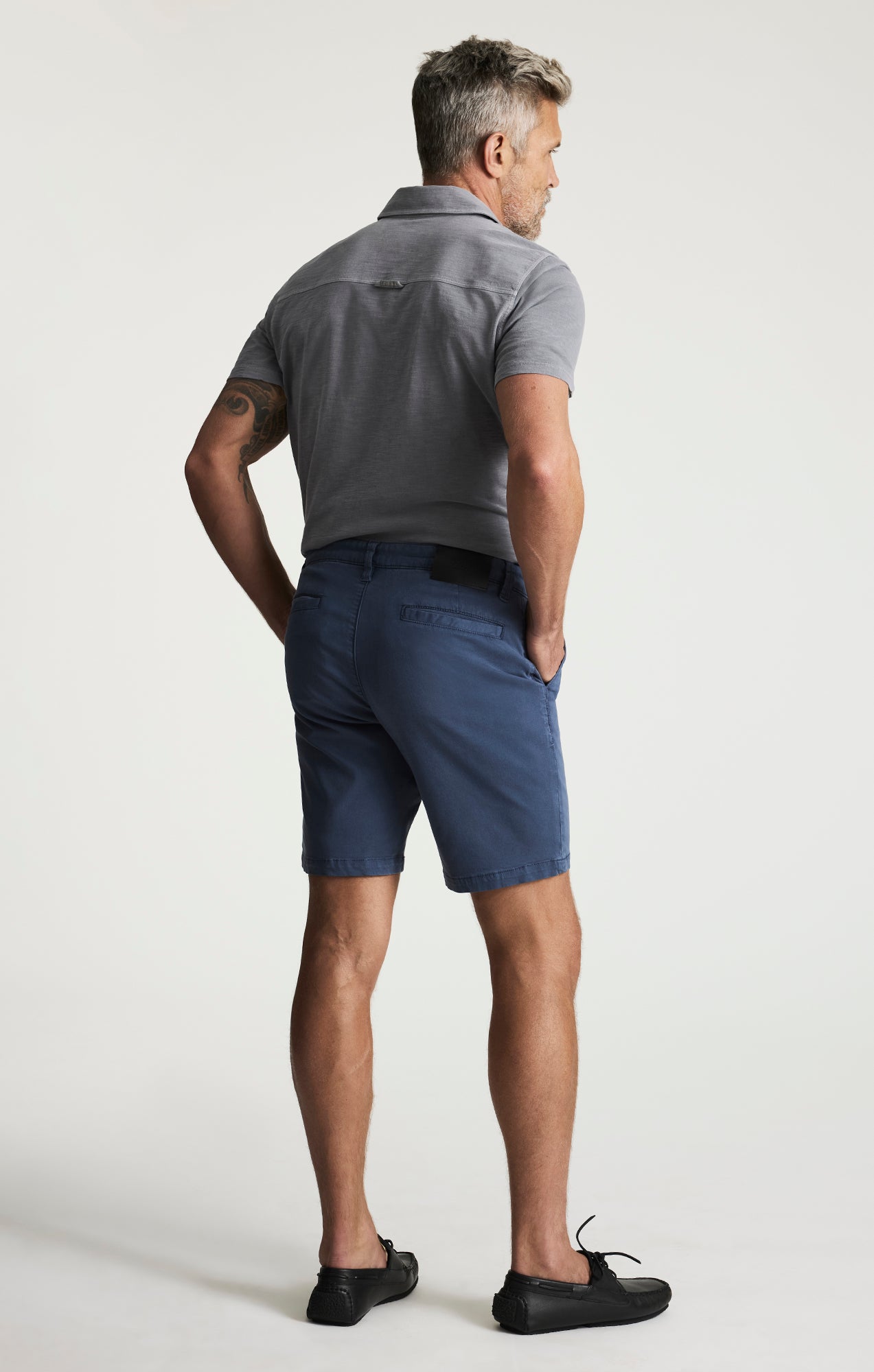 Arizona Slim Shorts In Dark Denim Twill