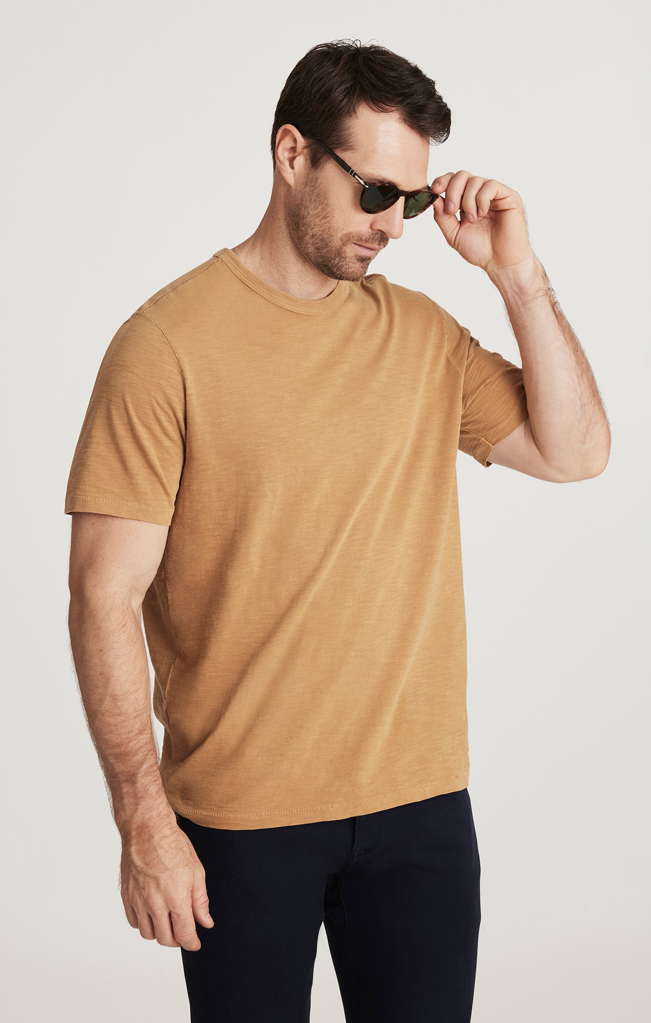 Slub Crew Neck T-Shirt in Wood Thrush