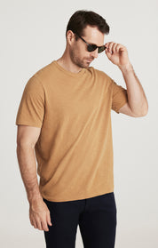 Slub Crew Neck T-Shirt in Wood Thrush