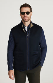 Ottoman Vest in Navy