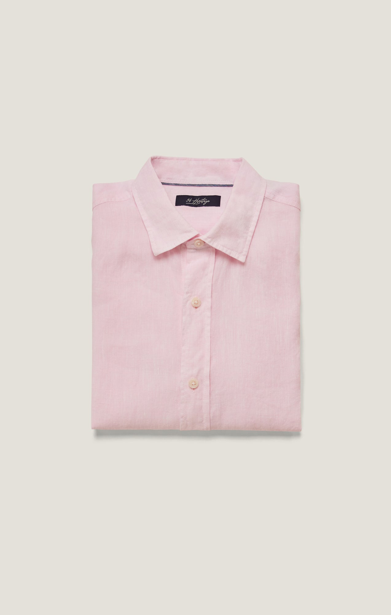 34 Heritage Men's Linen Chambray Shirt in Pink