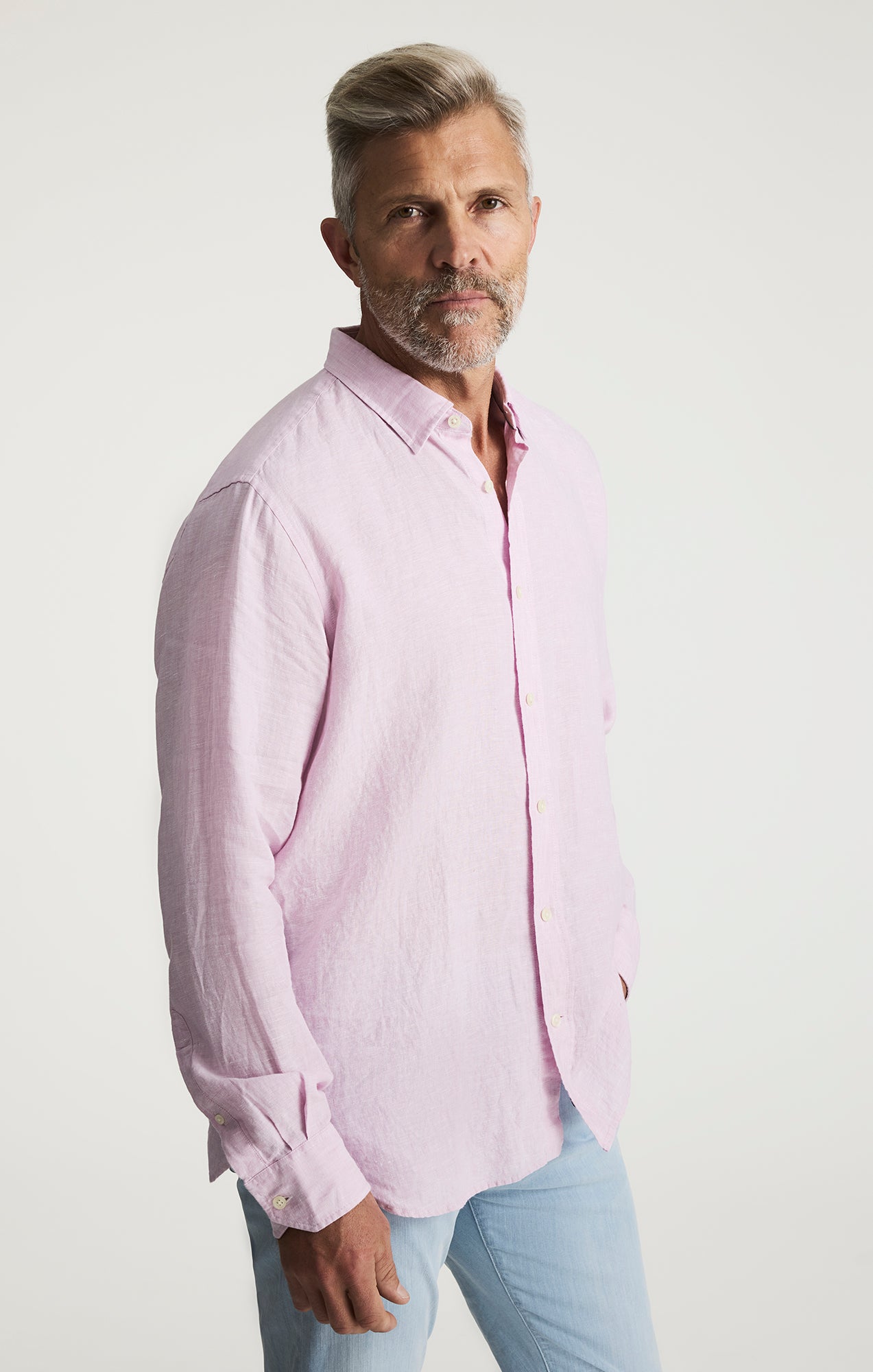 Linen Shirt In Lilac