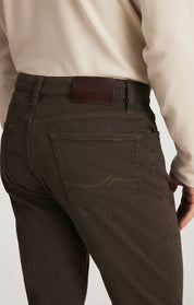 Charisma Relaxed Straight Pants in Brown Diagonal
