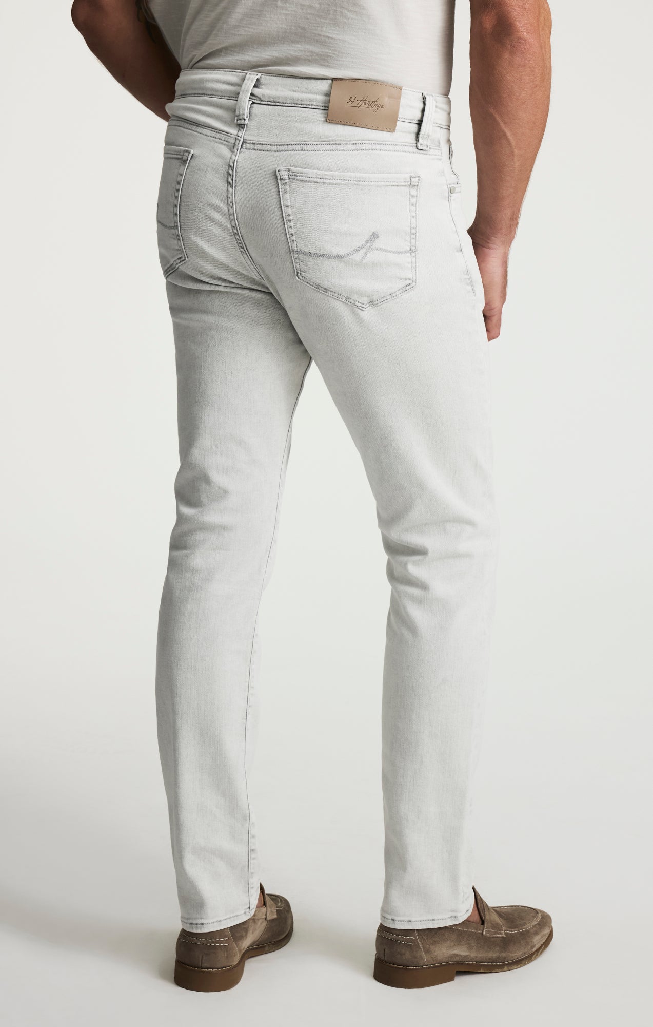 Courage Straight Leg Jeans In Ice Grey Organic Ultra