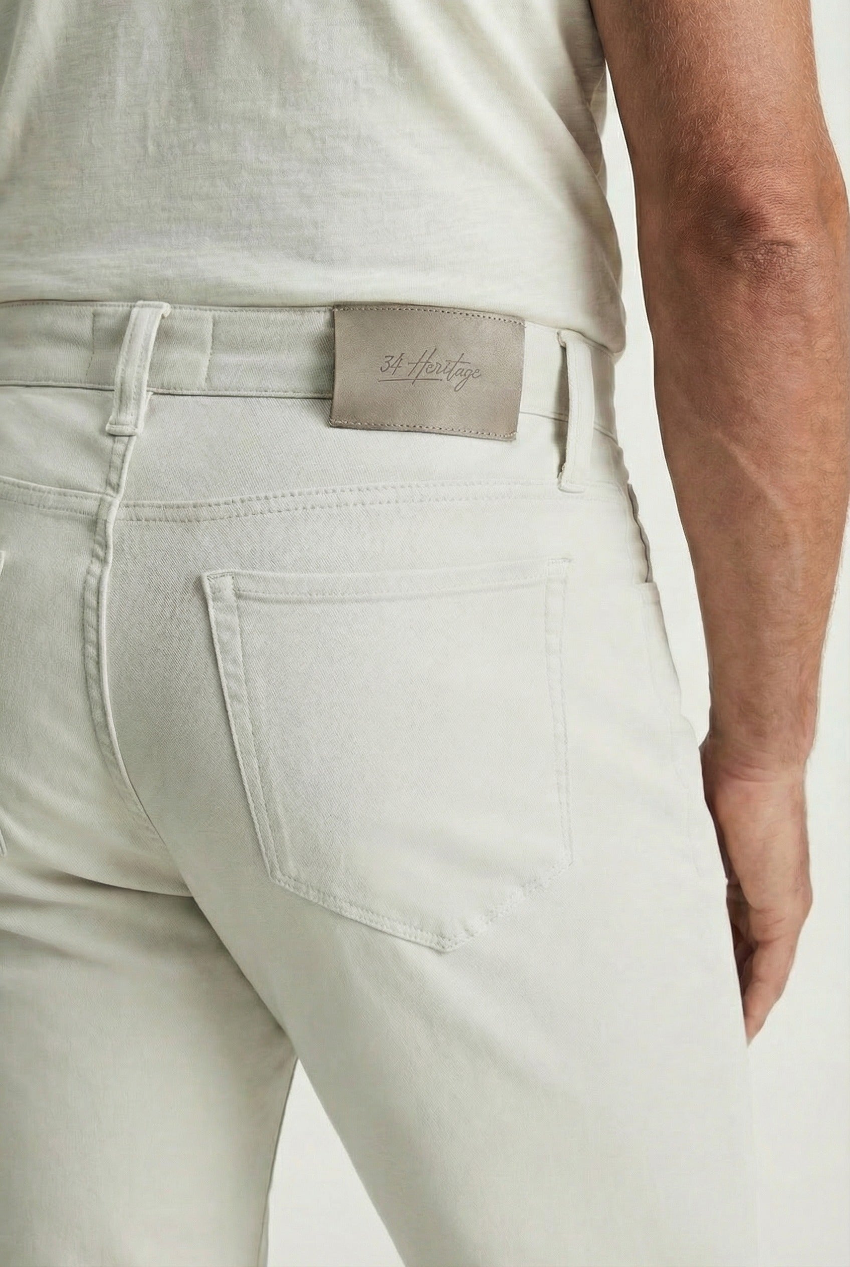 Charisma Relaxed Straight Pants In Bone Cloud Luxe