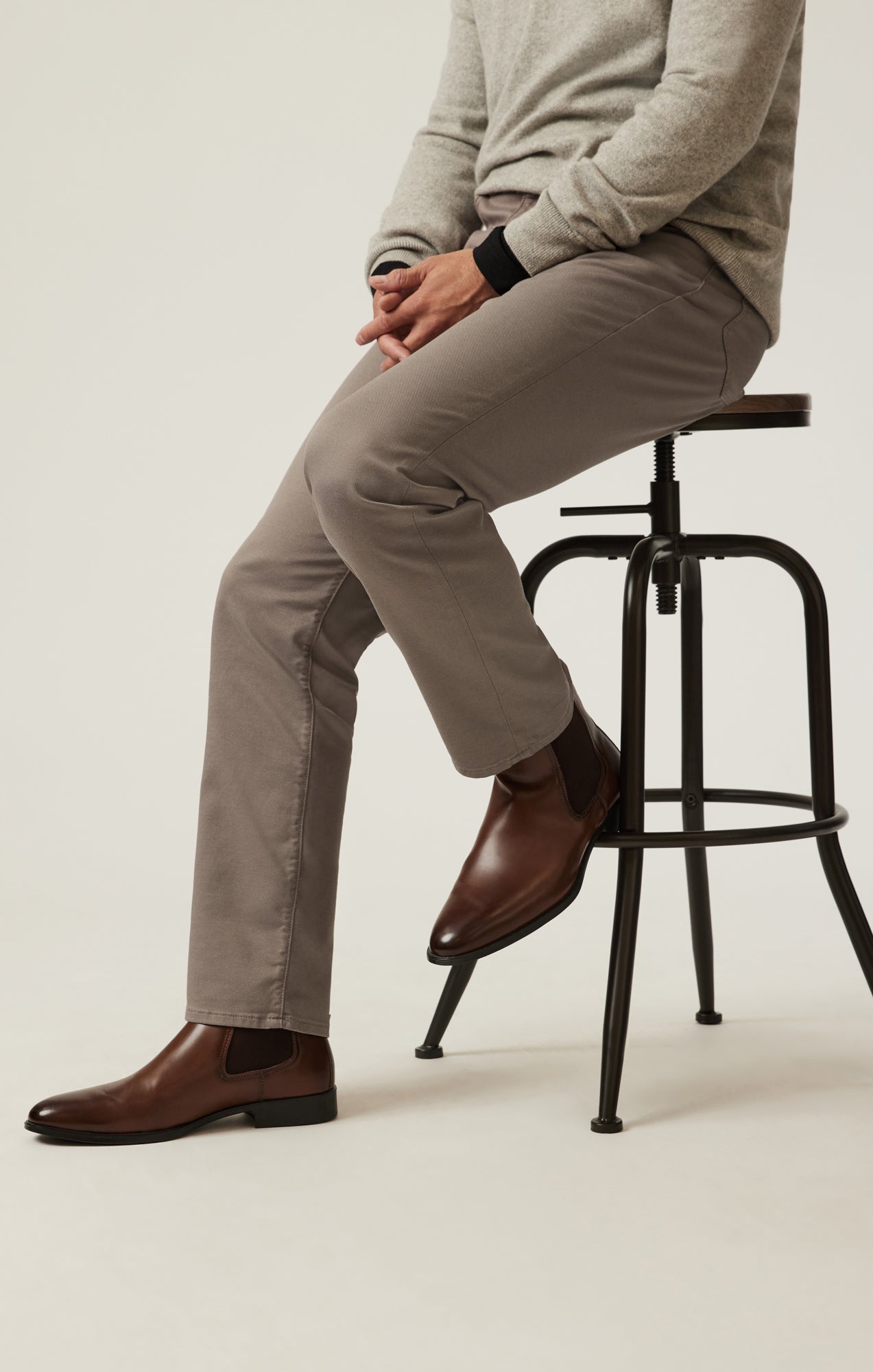 Charisma Relaxed Straight Pants in Taupe Coolmax