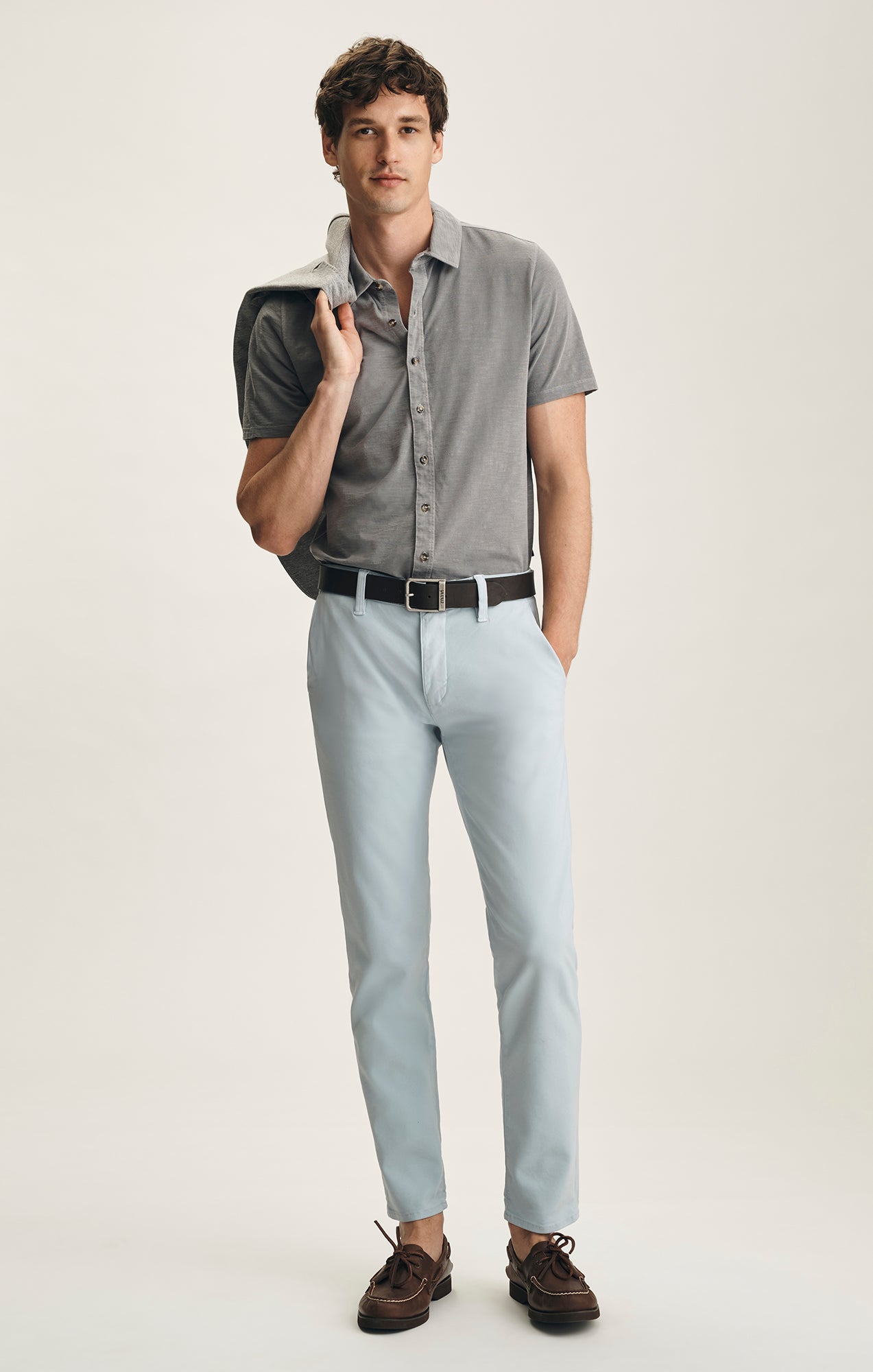 Verona Straight Leg Chino Pants In Mist High Flyer