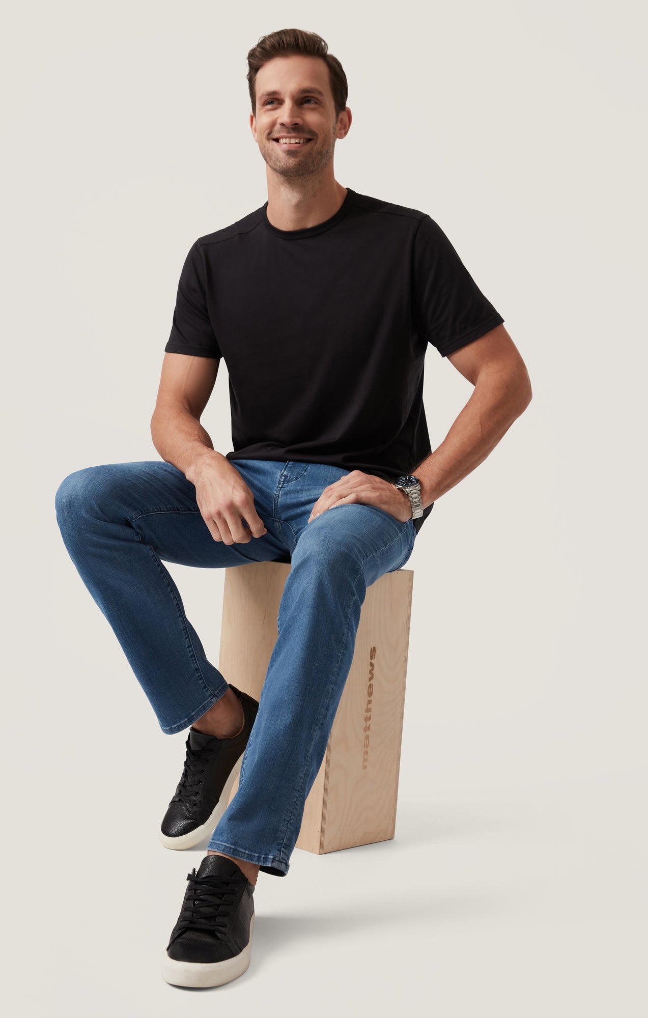 Charisma Relaxed Straight Jeans in Dark Blue Kona