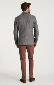 Matteo Mini Checked Blazer in Dark Blue