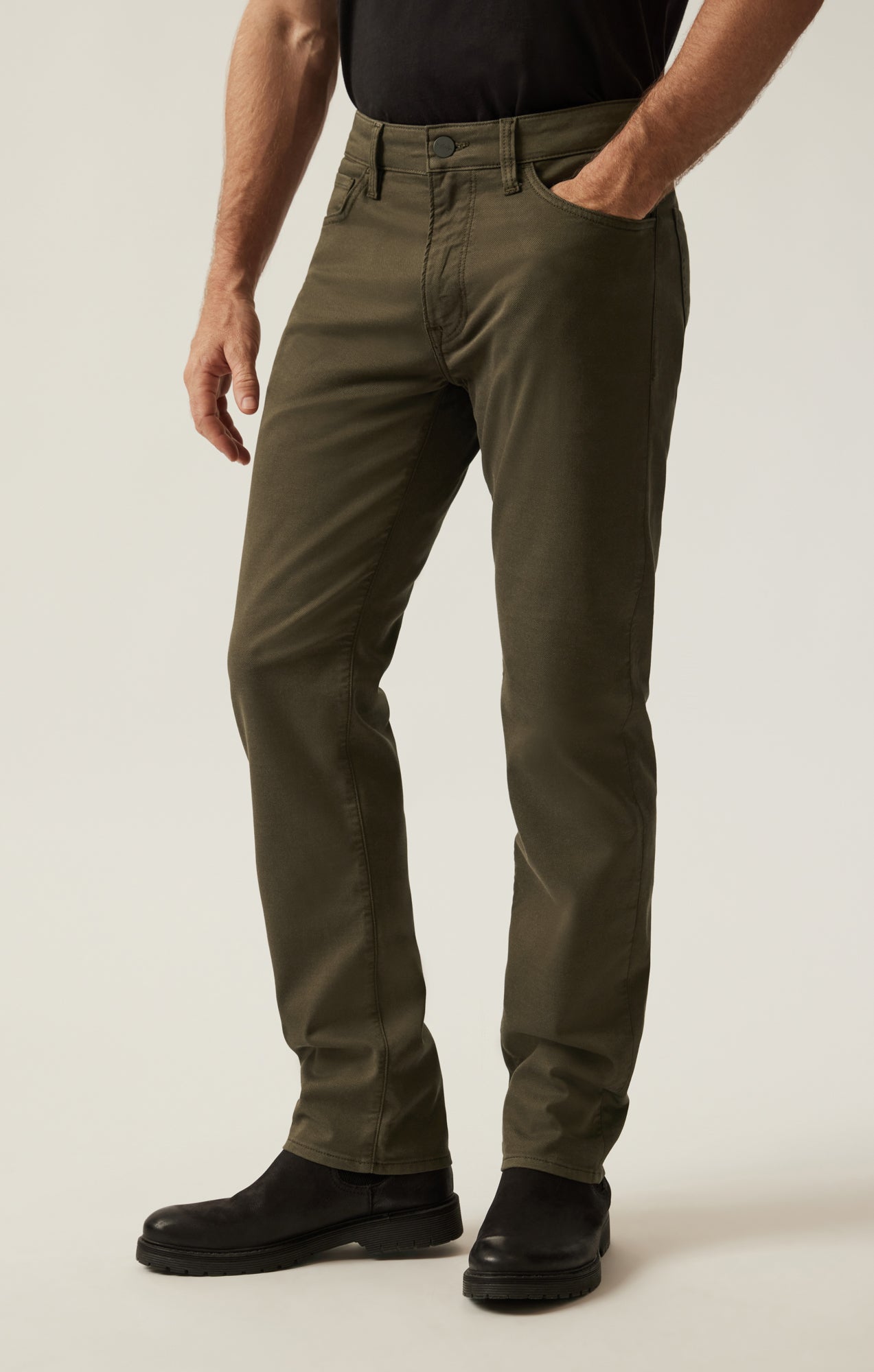 34 Heritage Men's Courage Straight Leg Pants in Dusky Green Coolmax