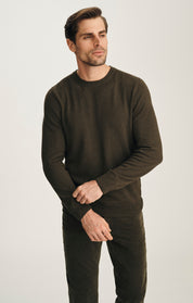 Cashmere Crew Neck Sweater In Khaki