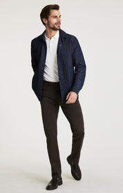 Denim Quilted Overshirt In Rinse