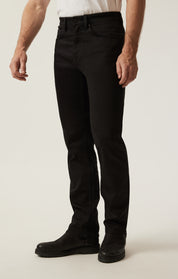 Charisma Relaxed Straight Pants in Black Siena