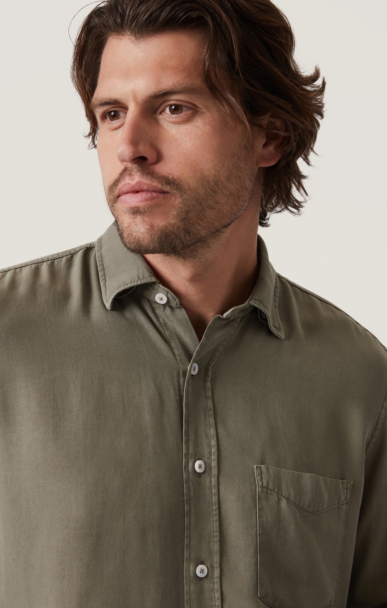 Tencel Shirt in Pastel Olive