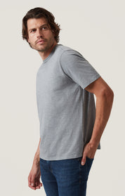 Slub Crew Neck T-Shirt in Monument Grey