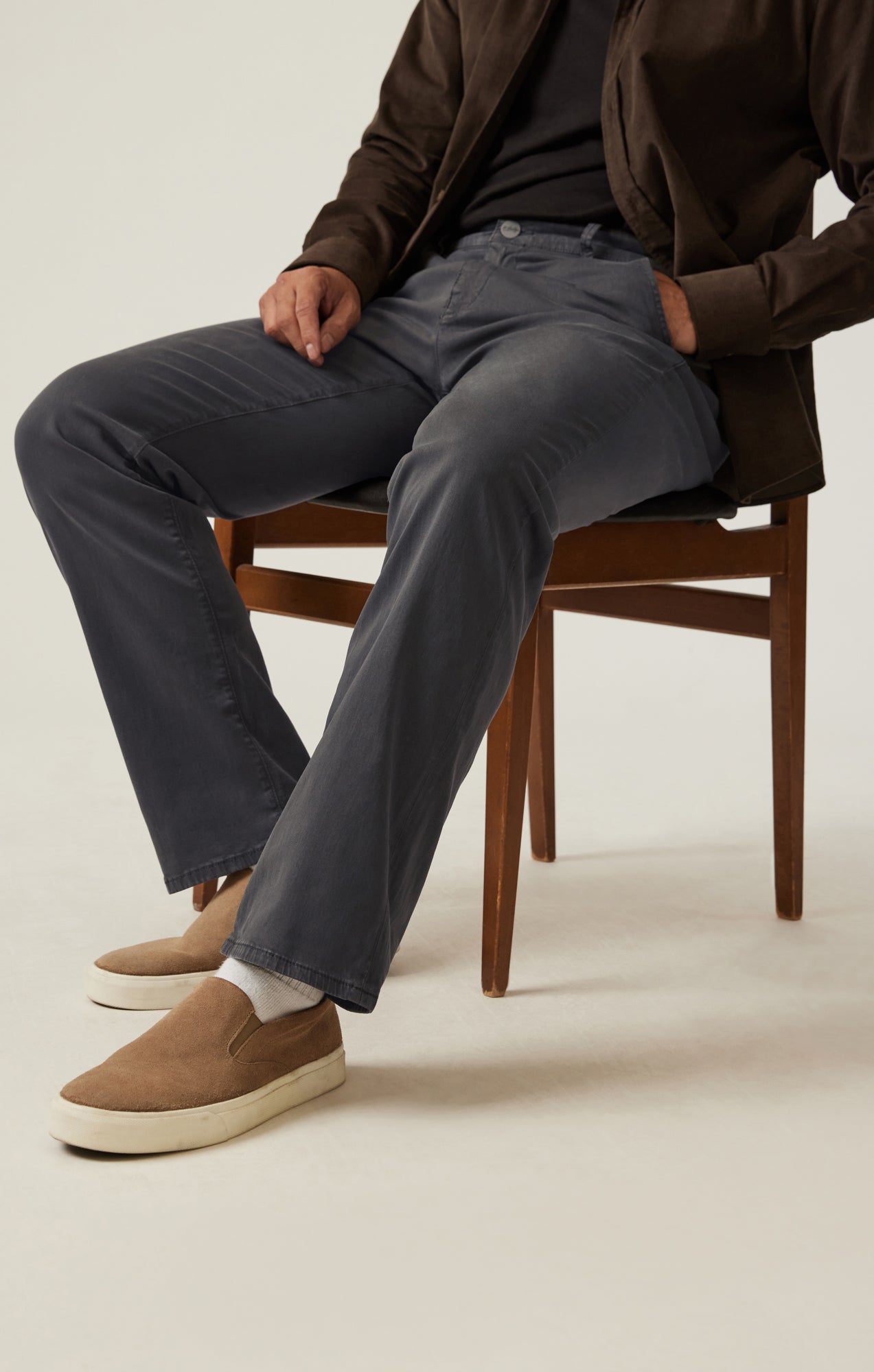 Charisma Relaxed Straight Chino in Ash Twill