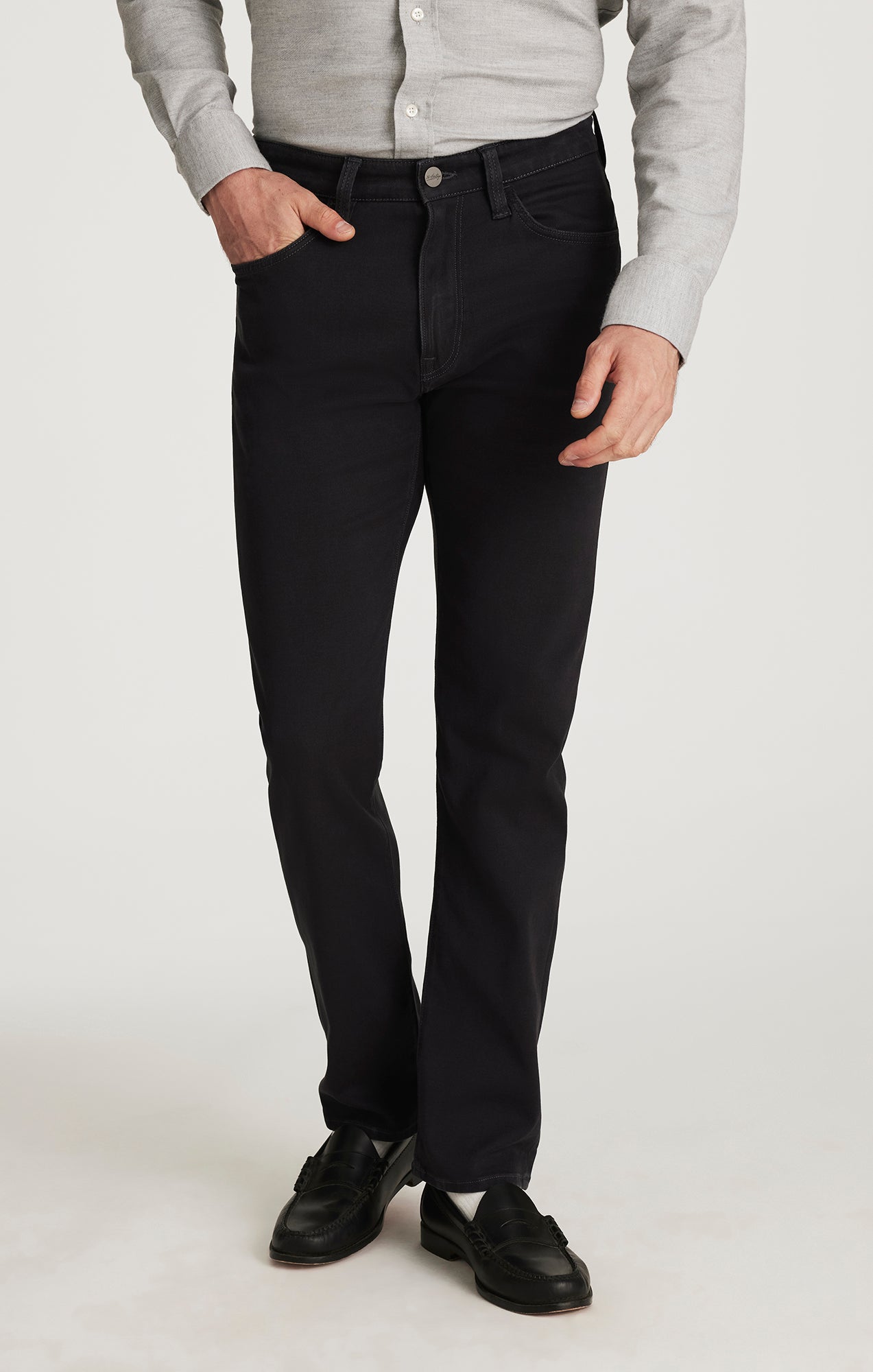 Courage Straight Leg Pants in Dark Grey Cloud Luxe