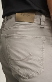 Charisma Relaxed Straight Pants in Cement Twill