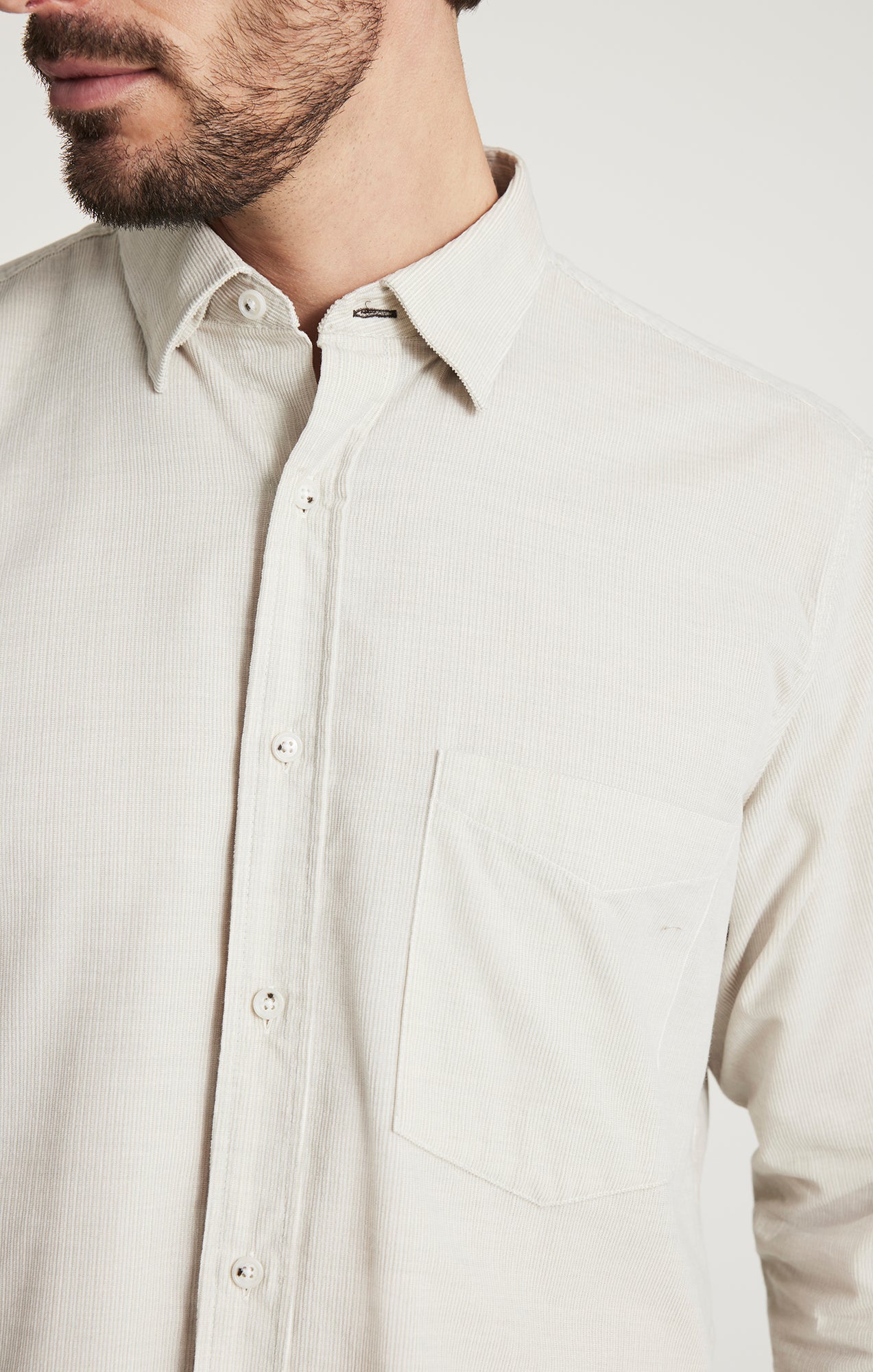 Corduroy Pocket Shirt in Beige