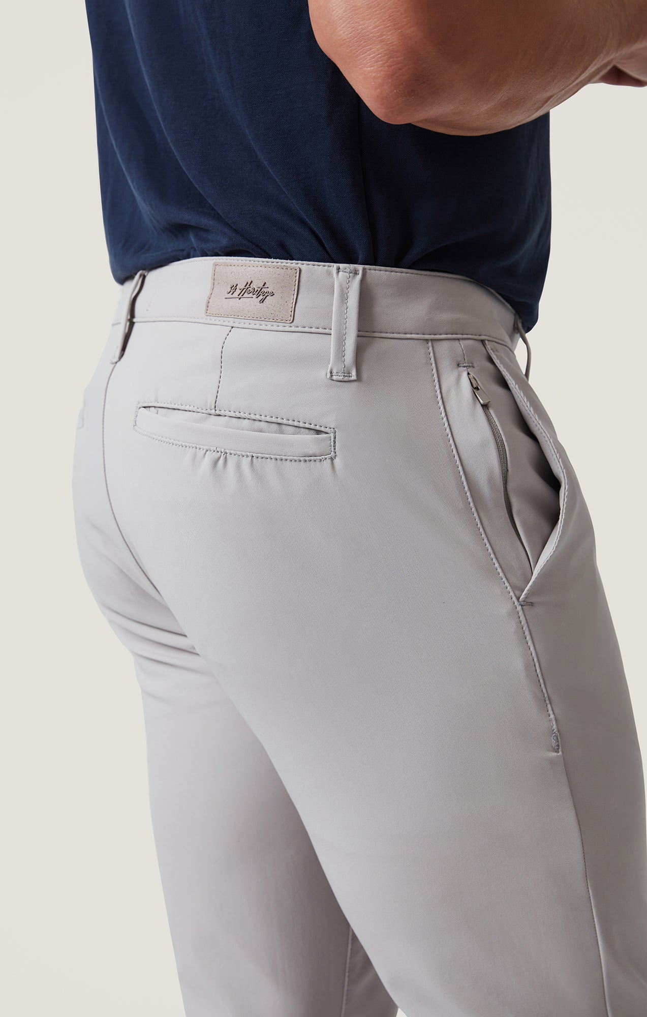 34 Heritage Men's Verona Slim Commuter Chino Pants in Grey