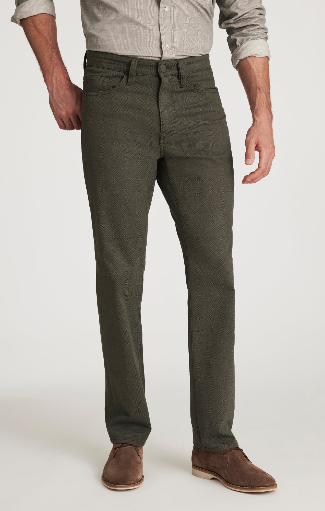 Charisma Relaxed Straight Pants in Peat Coolmax
