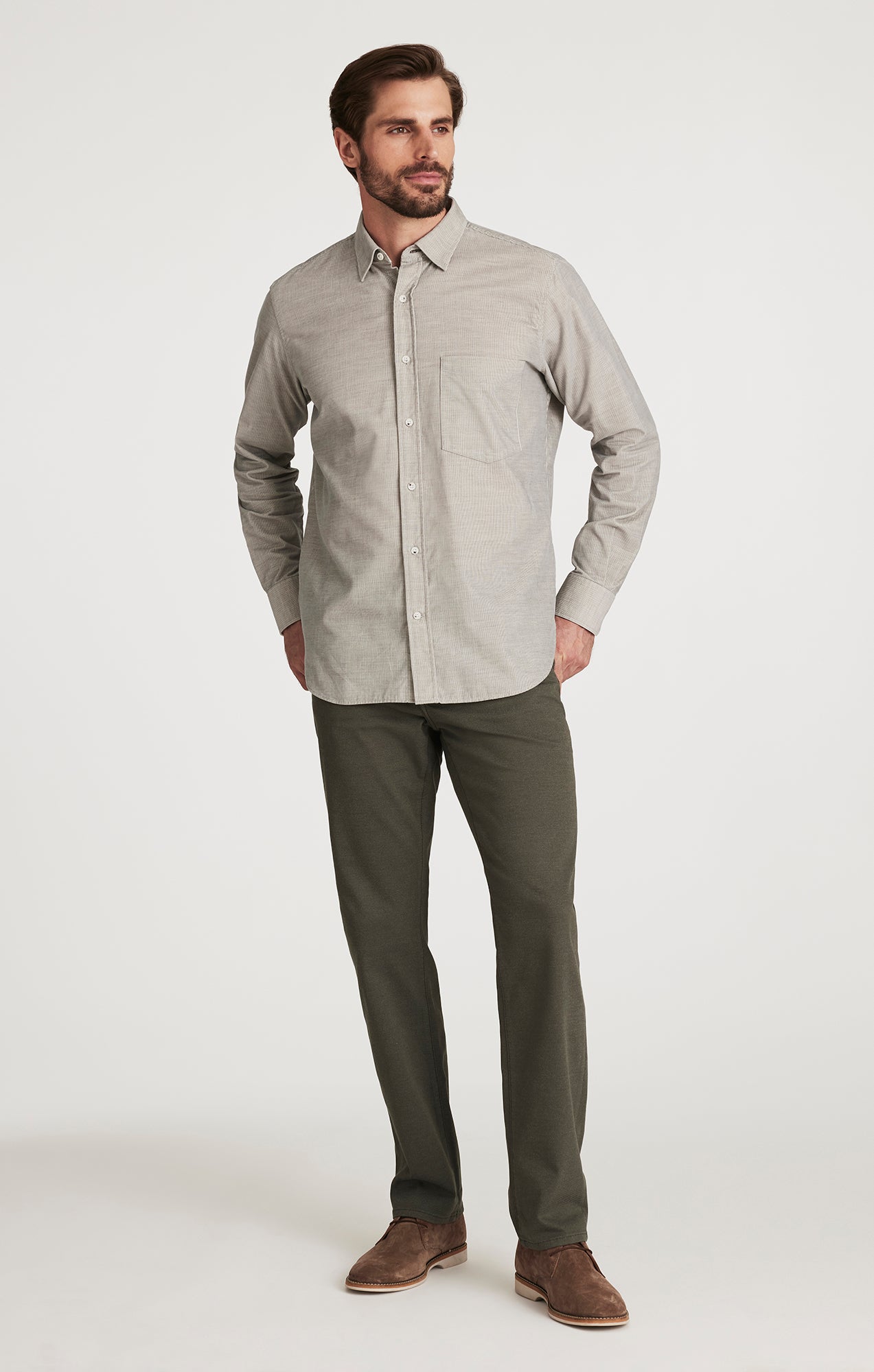 Charisma Relaxed Straight Pants in Peat Coolmax