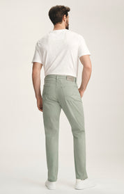 Courage Straight Leg Pants In Iceberg Green Twill
