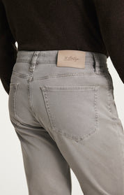 Charisma Relaxed Straight Pants in Grey Honeycomb