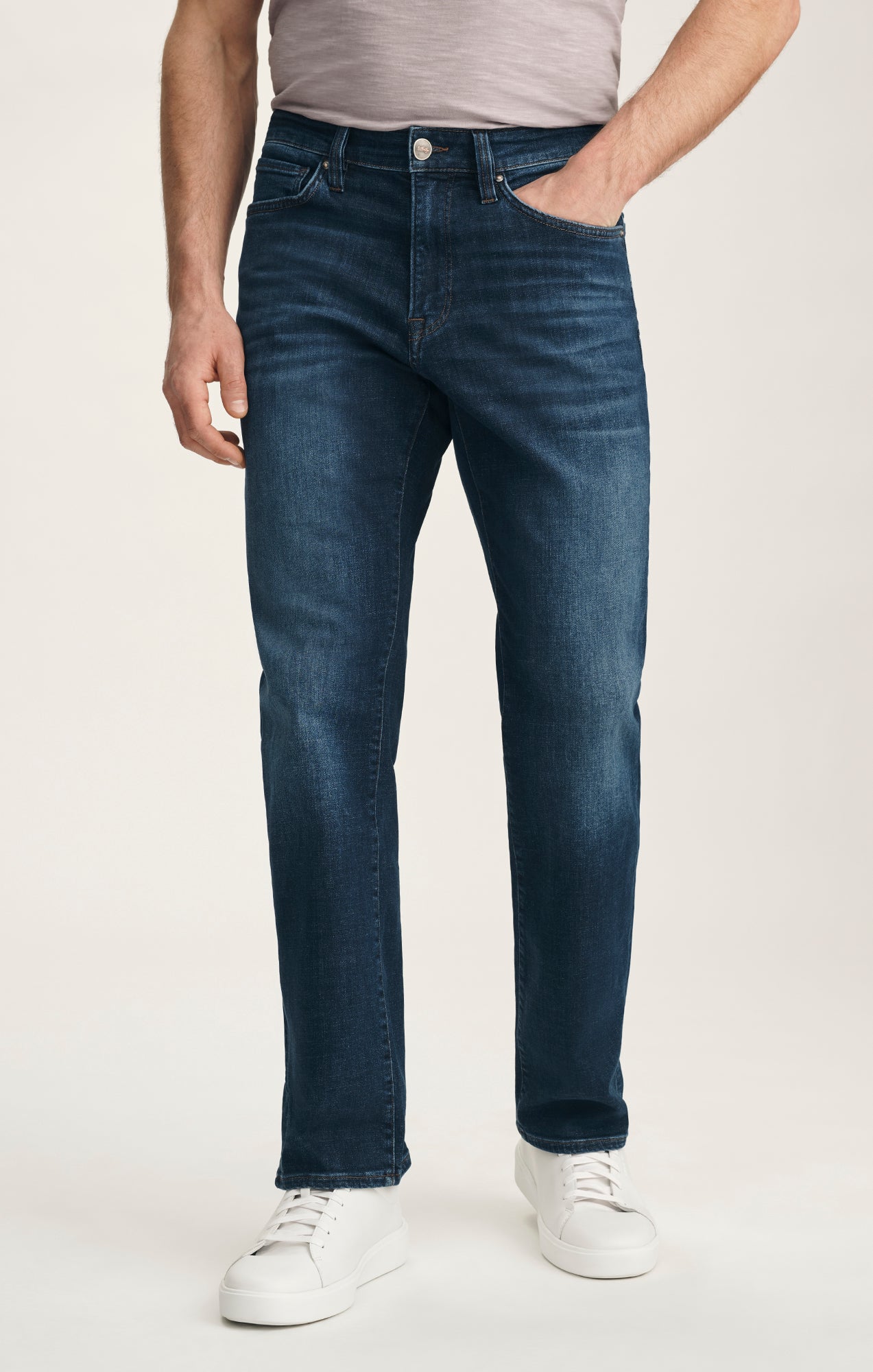 Charisma Relaxed Straight Jeans In Deep Brushed Vintage