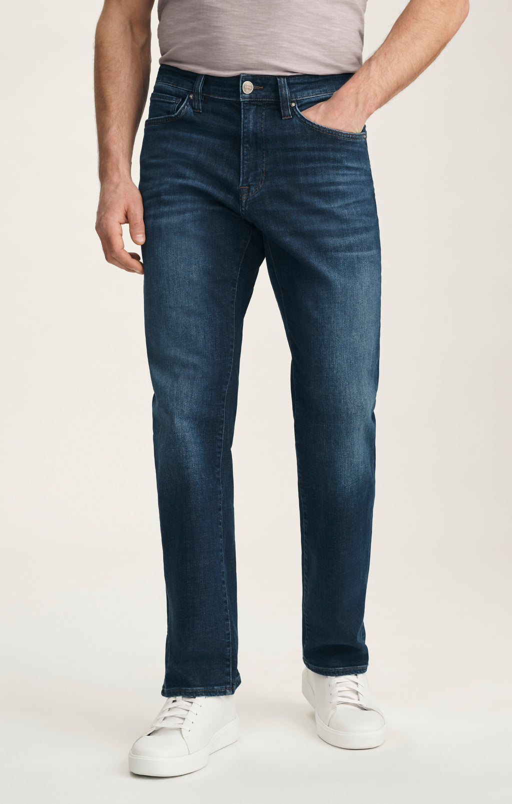 Charisma Relaxed Straight Jeans In Deep Brushed Vintage