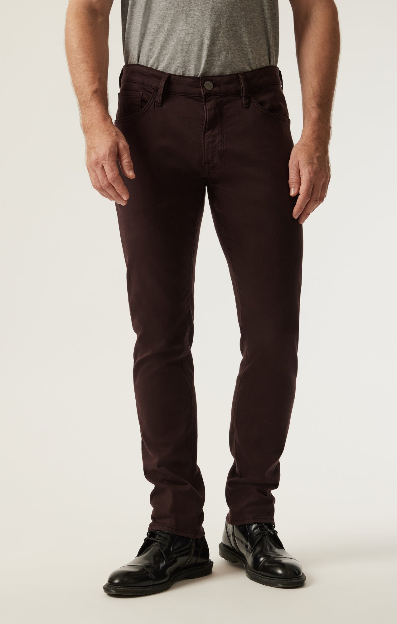 34 Heritage Men's Courage Straight Leg Pants in Burgundy Twill