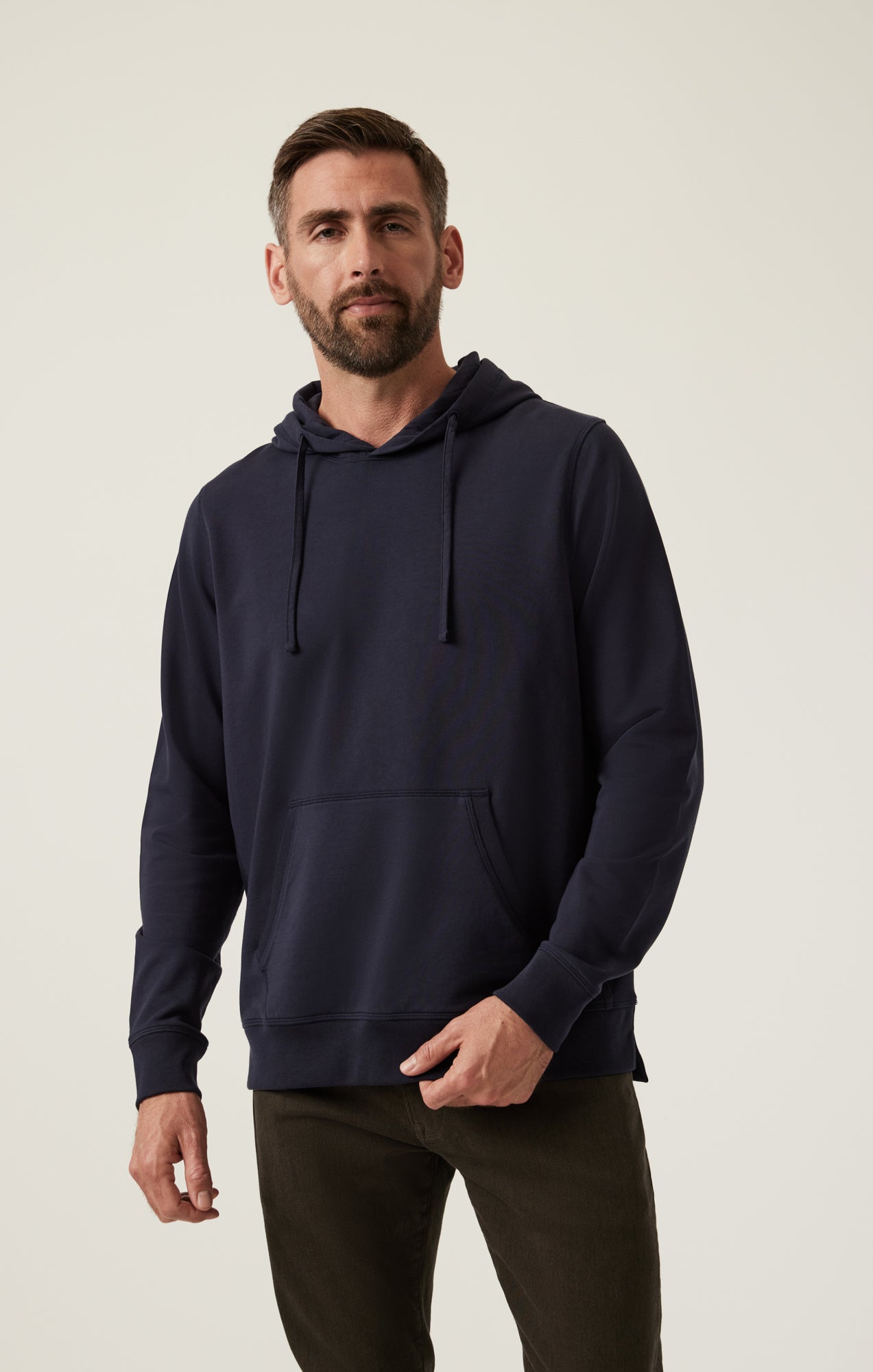 French Terry Hoodie In Navy