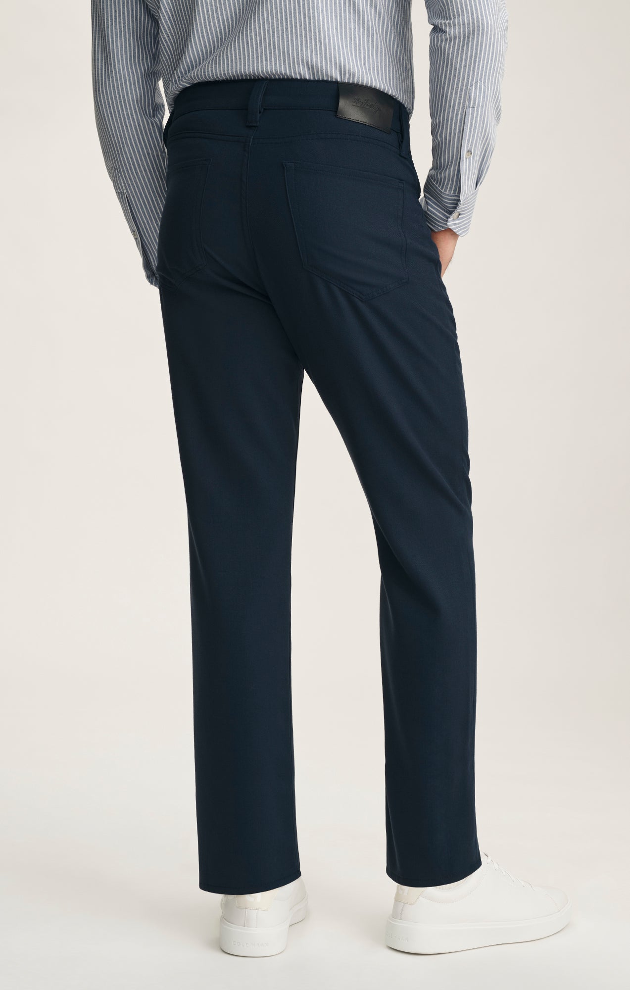 Charisma Relaxed Straight Pants In Deep Ocean Cross Twill