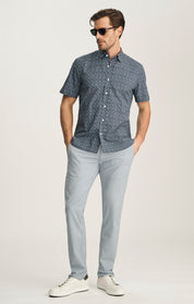 Flower Luxe Twill Shirt In Vintage Indigo