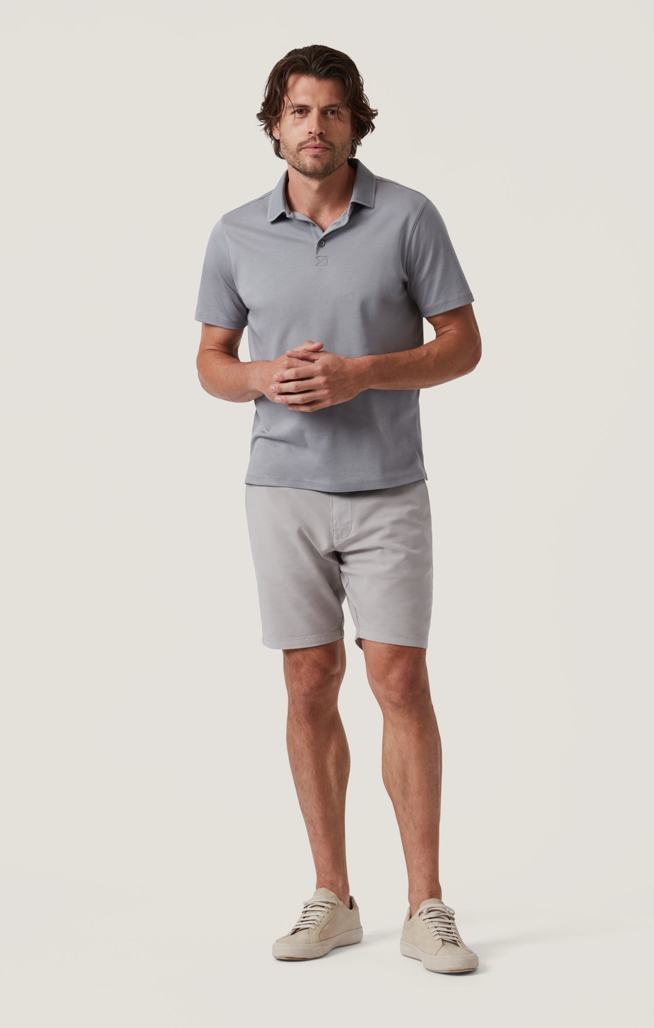 34 Heritage Men's Polo T-Shirt in Monument Grey