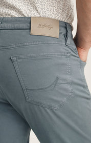 Courage Straight Leg Pants In Flint Stone Twill