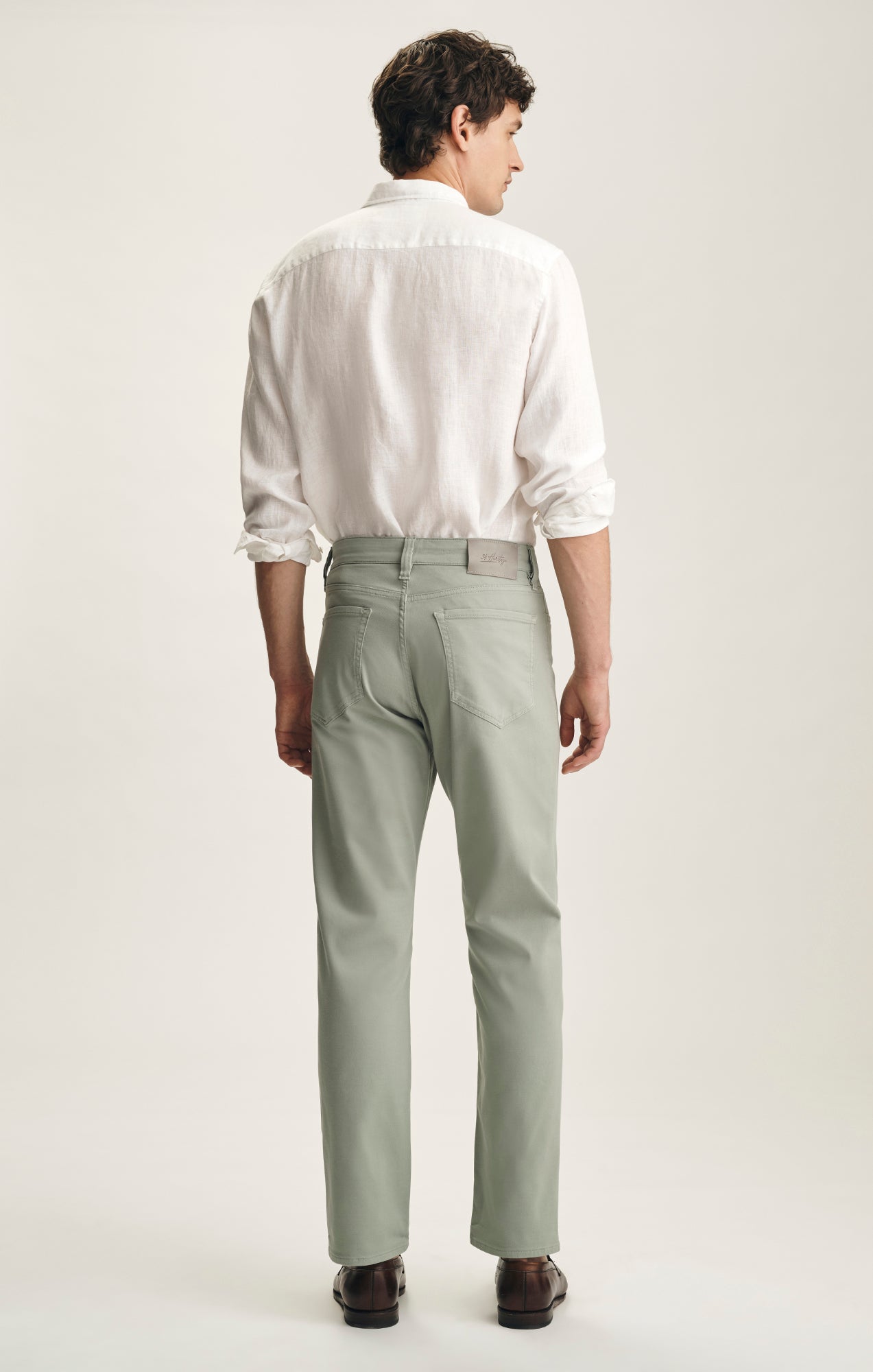 Charisma Relaxed Straight Pants In Sage Coolmax