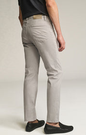 Charisma Relaxed Straight Pants in Cement Twill