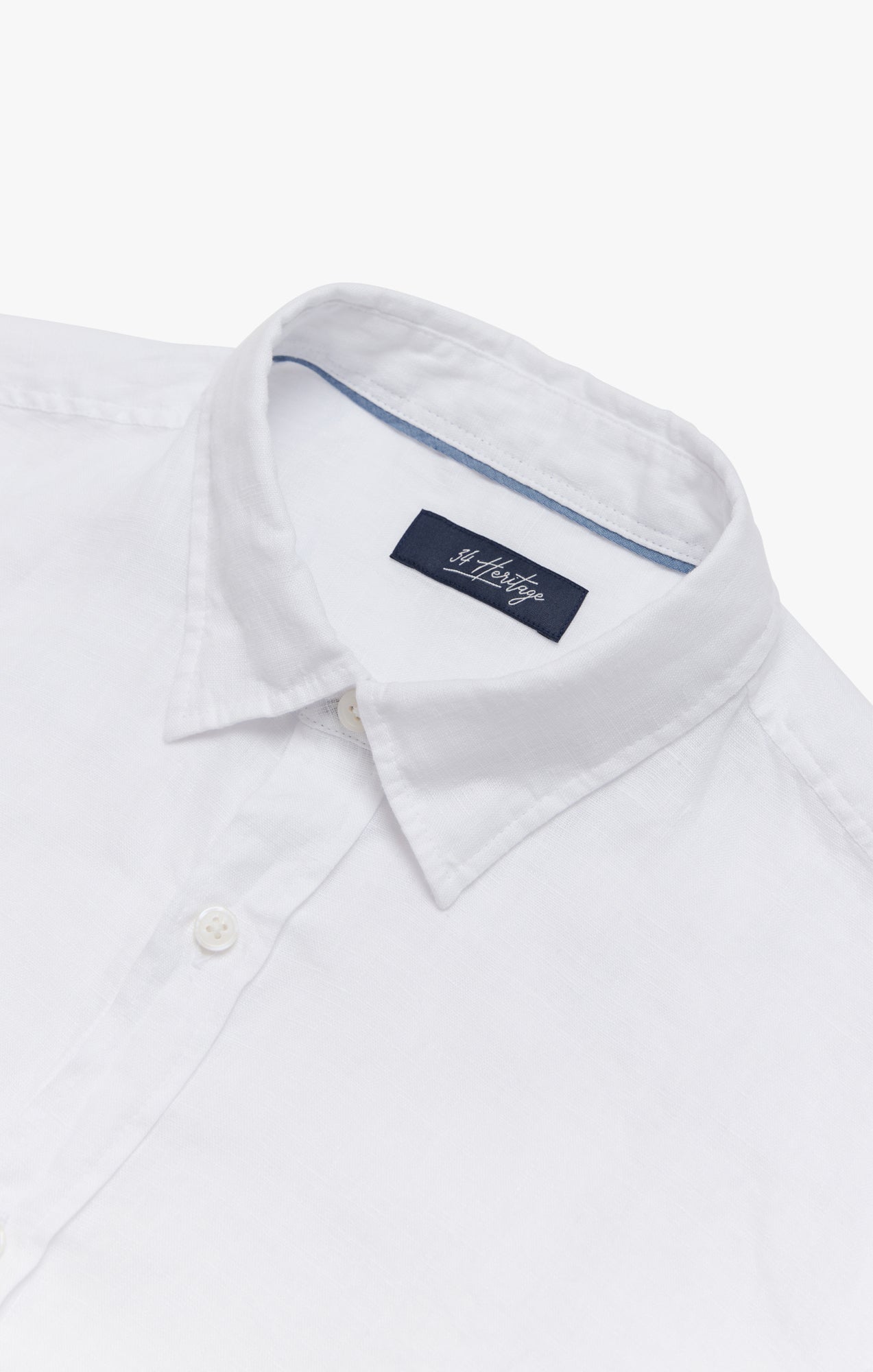 Linen Short Sleeve Shirt In Bright White