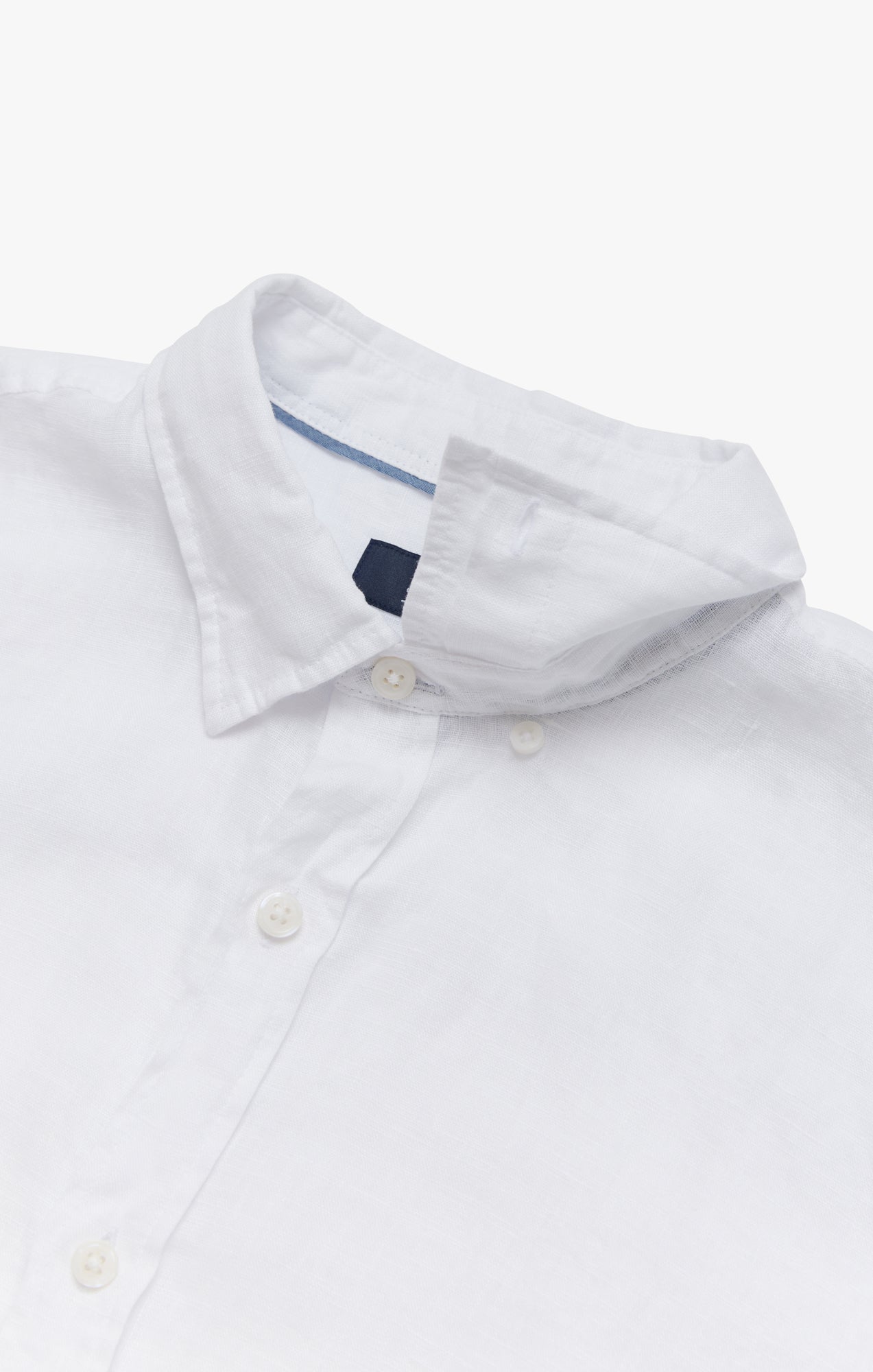 Linen Short Sleeve Shirt In Bright White